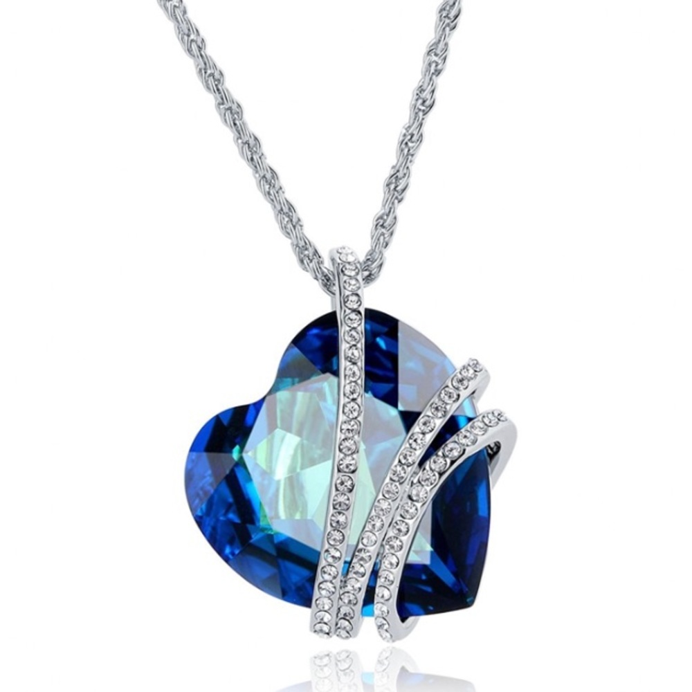 Blue Heart Shaped Love Necklace